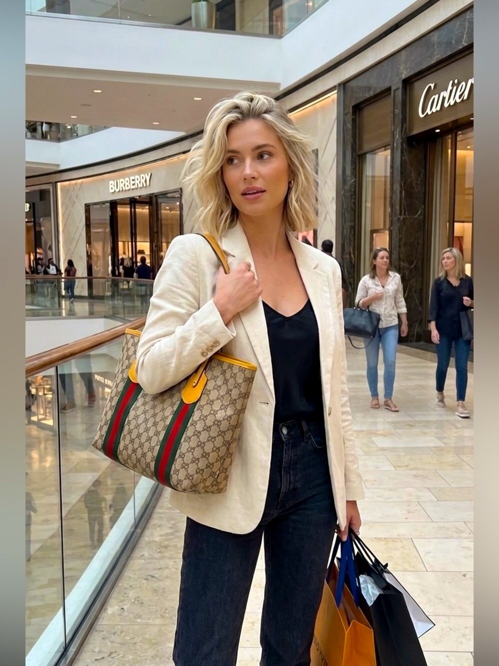 Gucci GG Monogram Canvas “Jolicoeur”medium Tote